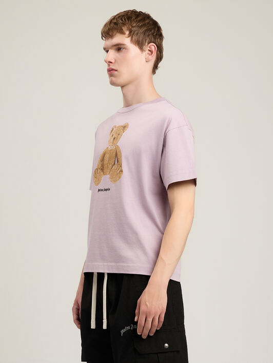 PALM ANGELS Bear T-Shirt LILAC BROWN PMAA109S26JER00A