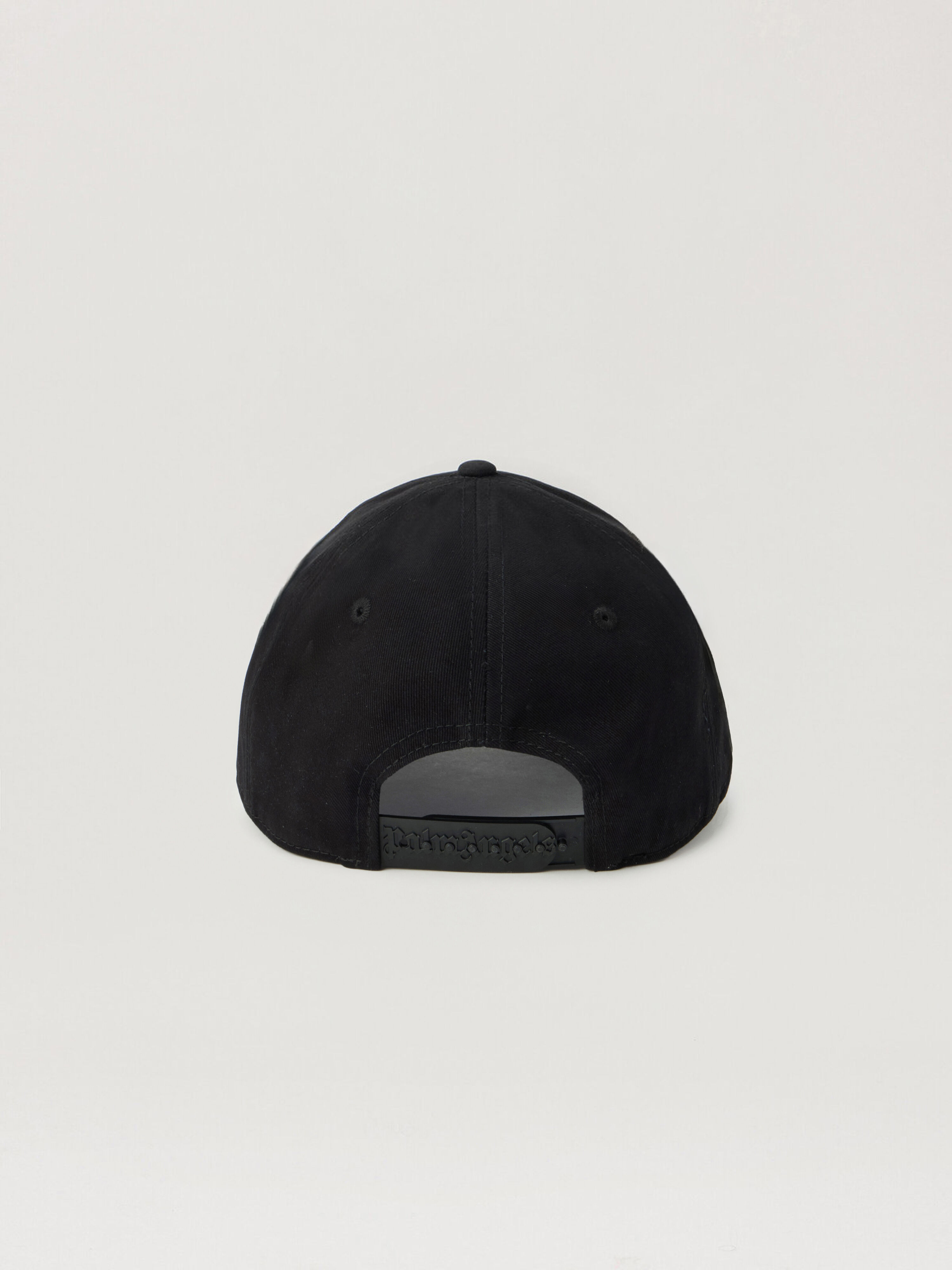 Curved Logo Visor Cap PALM ANGELS Curved Logo Visor Cap BLACK - OFF WHITE PAMLB01F26FB02