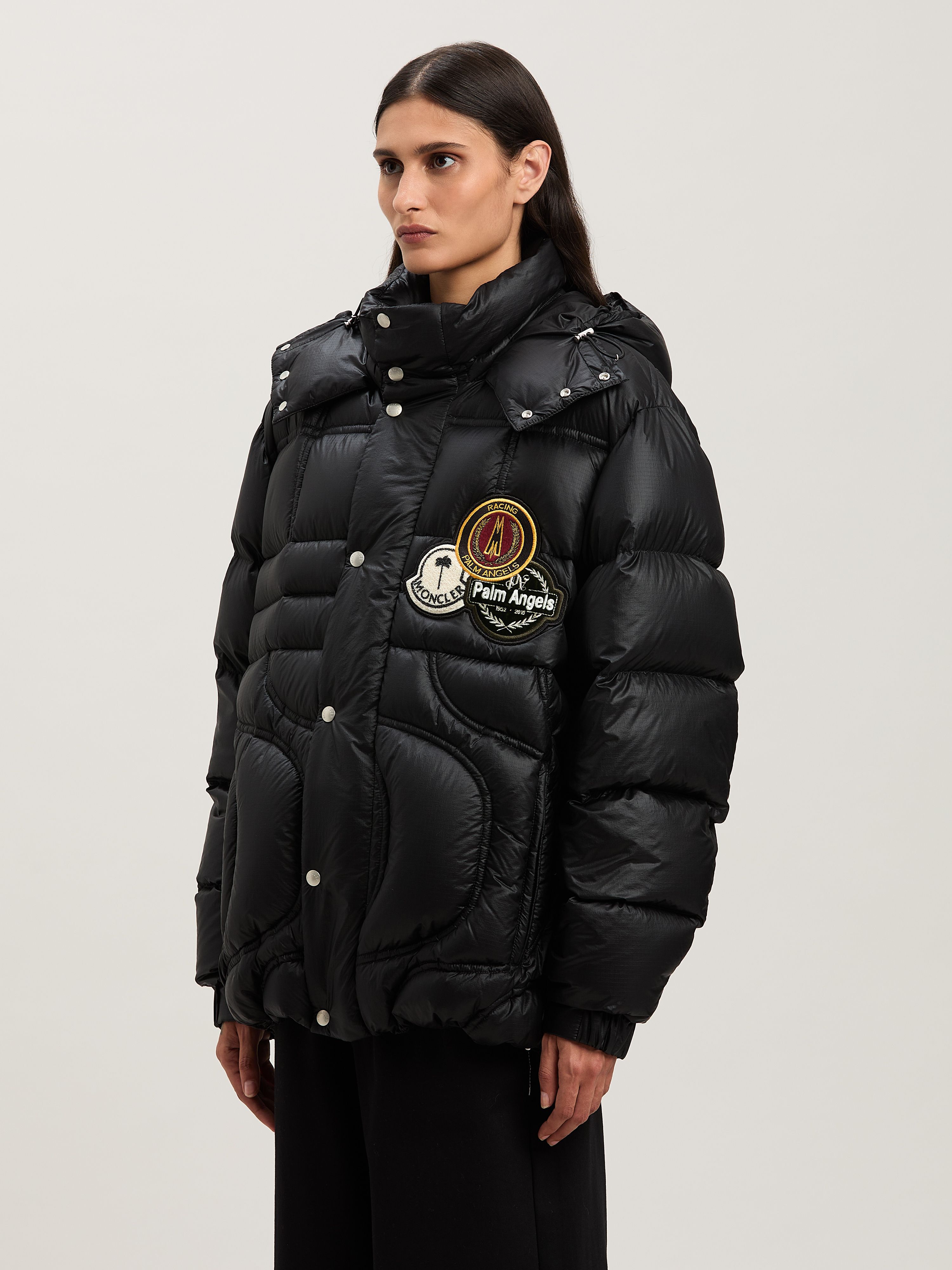 PALM ANGELS  Cherith down jacket Moncler x Palm Angels BLACK - BLACK PMEJ005T25FAB001