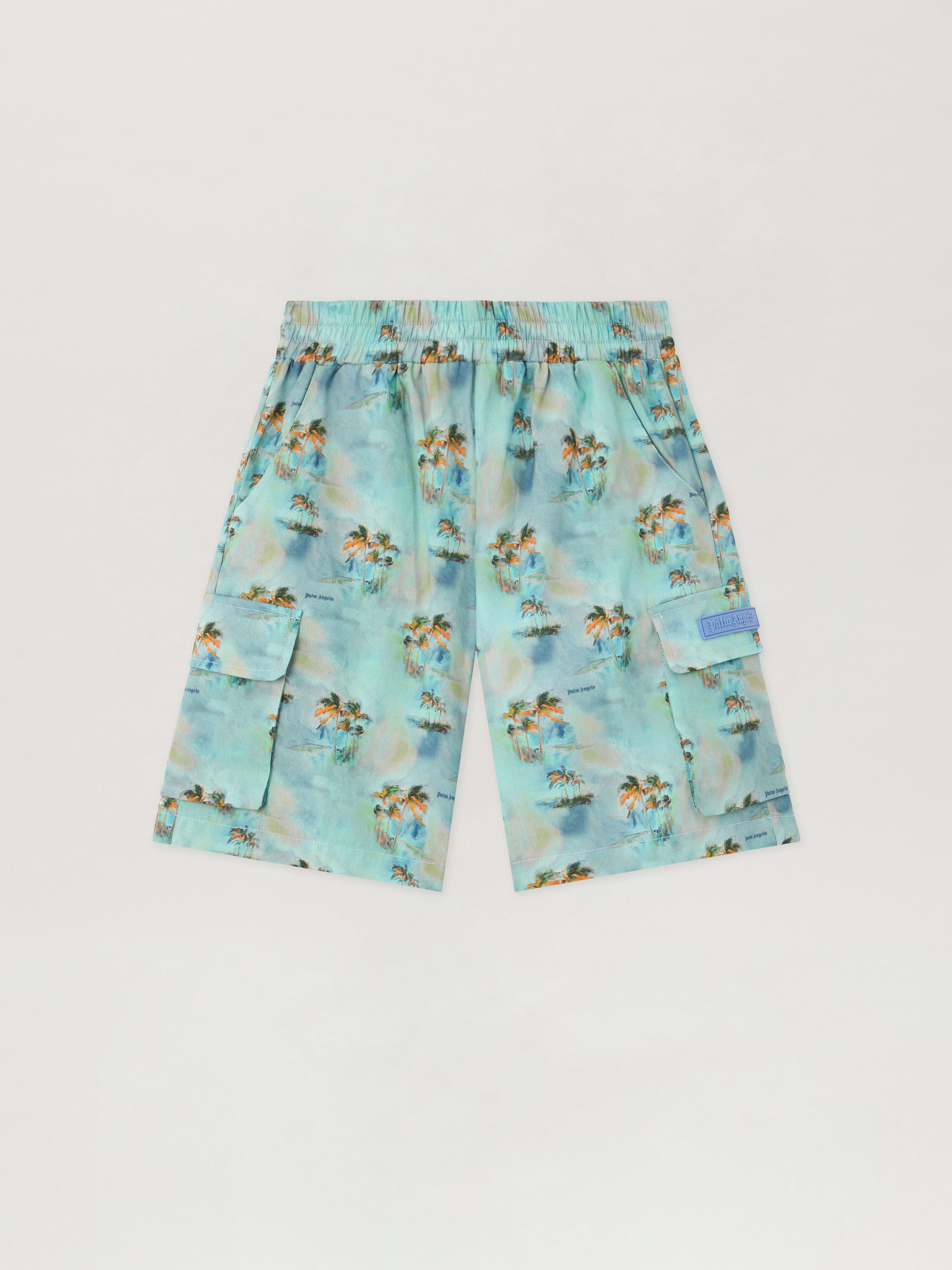 PALM ANGELS Aop Palms Cargo Short BLU BIMBO/ BABY BLUE PBCS002S26FAB001