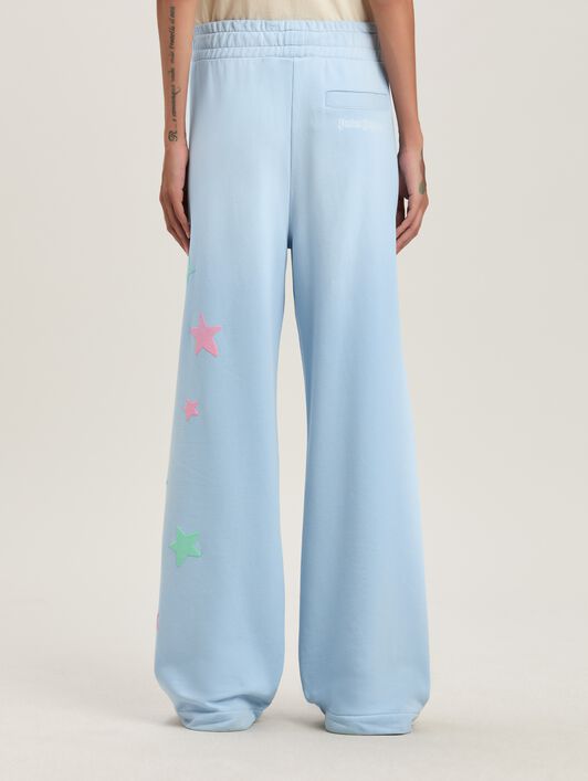 PALM ANGELS  Paradise Sweathose BABY BLUE - OFF WHITE PWCH025S25FLE001