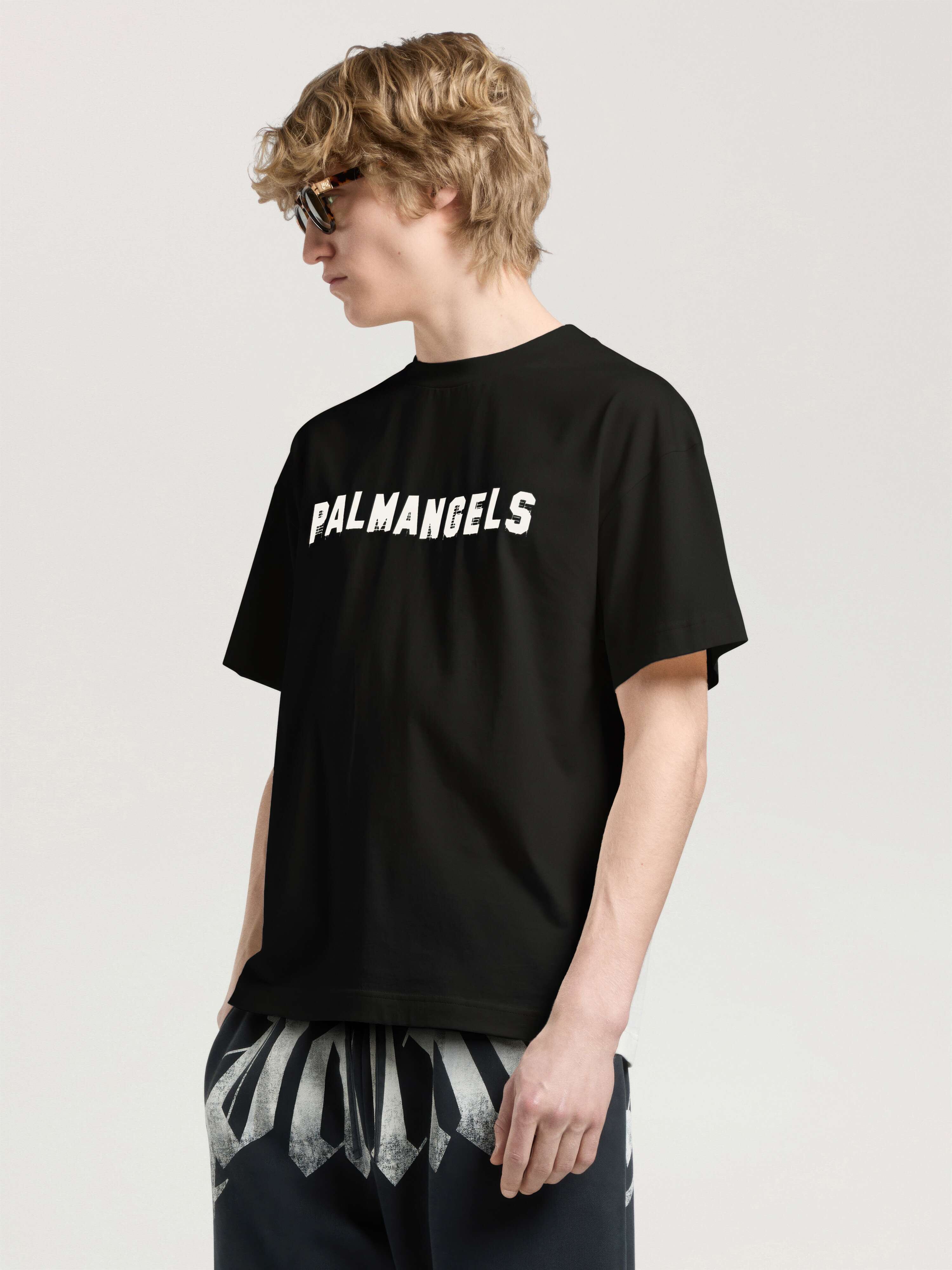 Palm Hills Regular T-Shirt PALM ANGELS Palm Hills Regular T-Shirt BLACK - OFF WHITE PAMAA01W26JR18