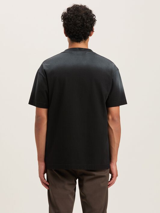 PALM ANGELS  Paradise T-shirt BLACK - YELLOW PMAA001S25JER001