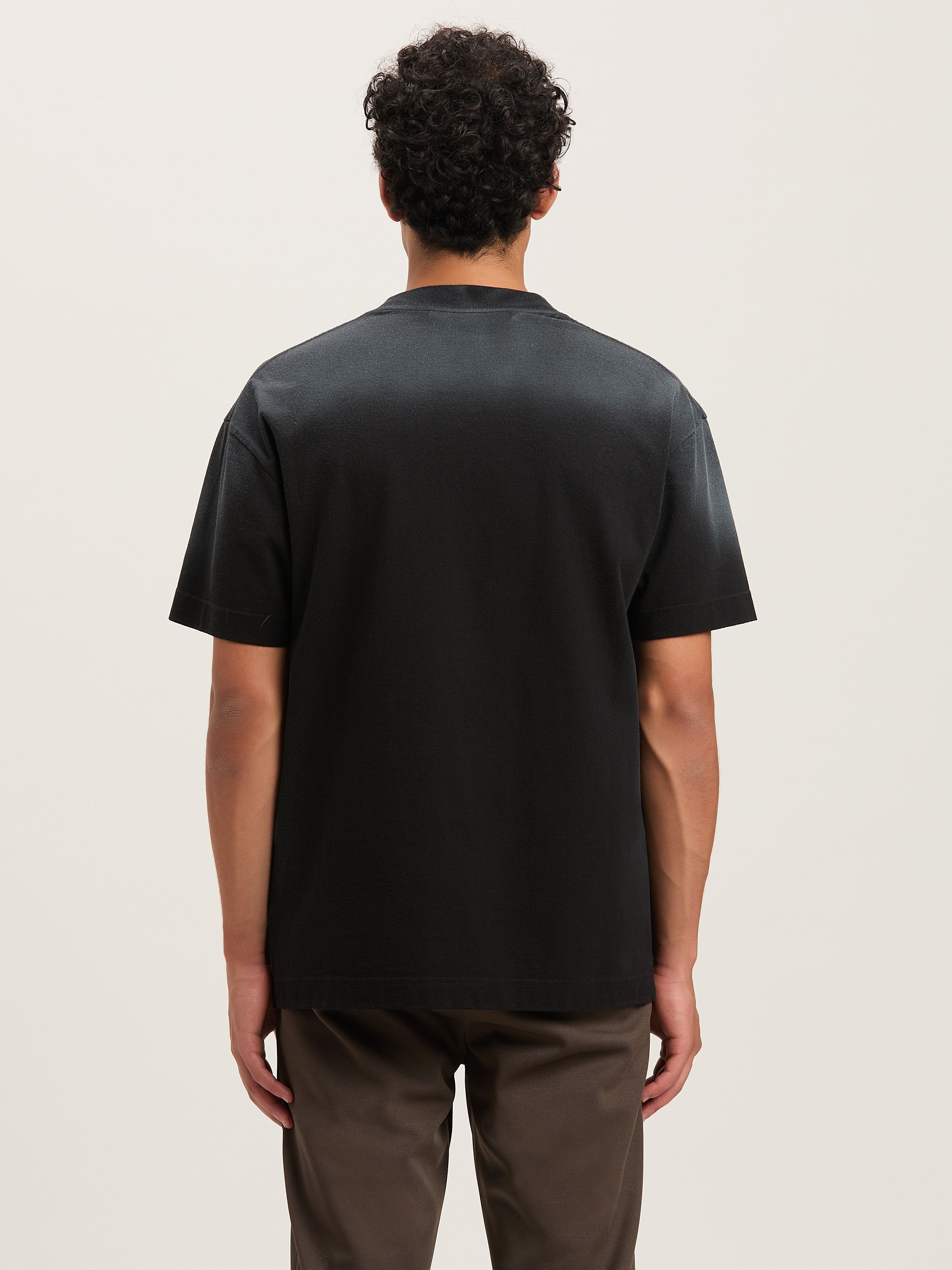 PALM ANGELS  Paradise T-shirt BLACK - YELLOW PMAA001S25JER001
