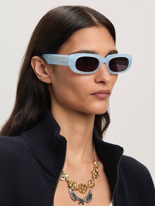 PALM ANGELS  Noah sunglasses LIGHT BLUE - DARK GREY PERI104S25PLA001