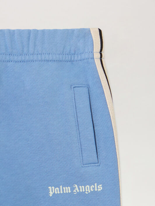 PALM ANGELS Pa New Track Sweatpants DUSTY BLUE - OFF WHITE PB4X003F25FLE001