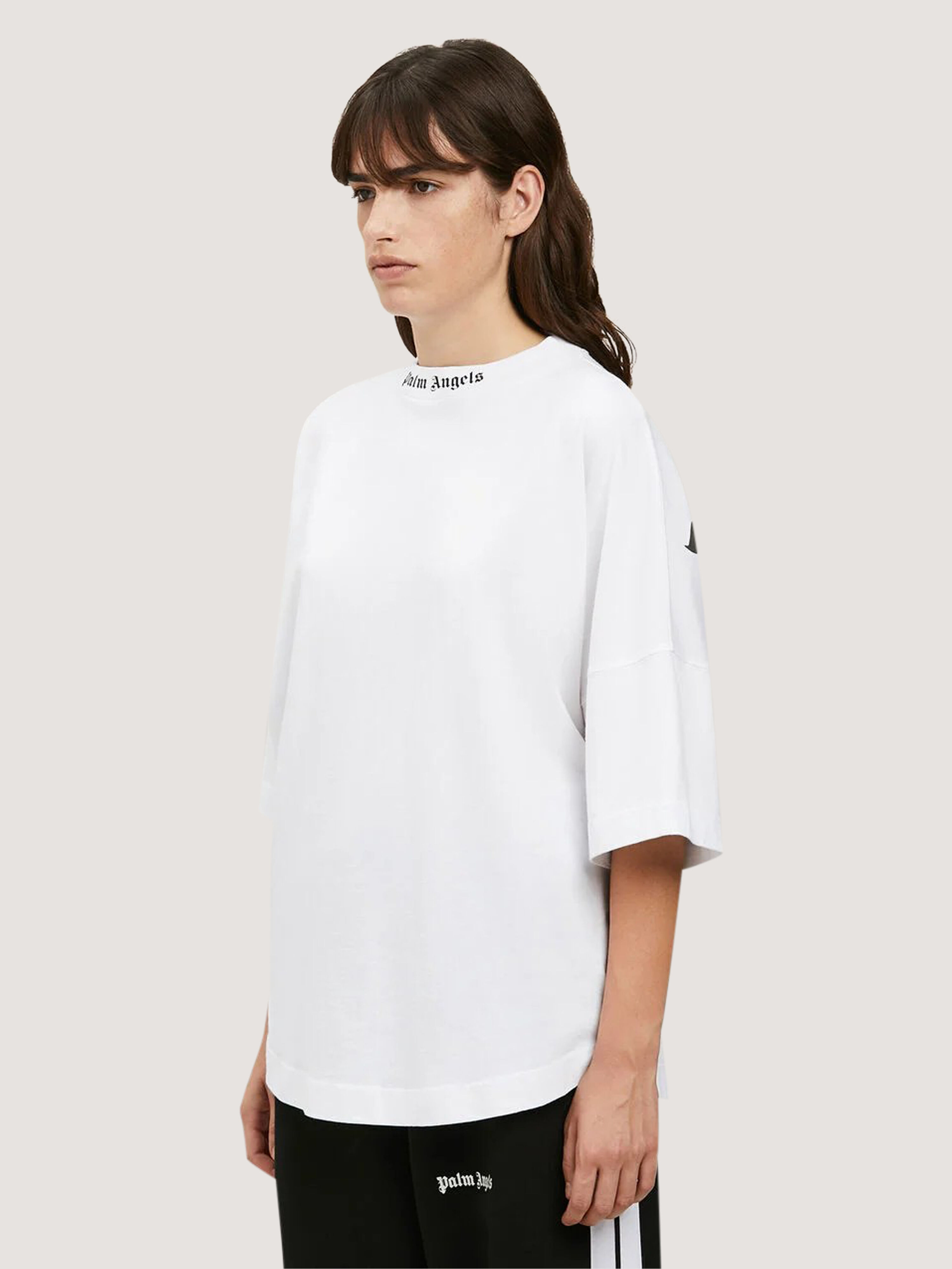 CLASSIC LOGO OVER TEE in WHITE BLACK for Women | Palm Angels®