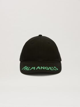 PALM ANGELS  Block Logo Baseball Cap YELLOW FLUO BLACK PBRA005S25KNI001