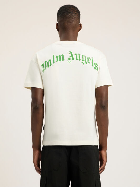 Spray Bear T-Shirt PALM ANGELS Spray Bear T-Shirt OFF White/Green PMAA109T26JER002