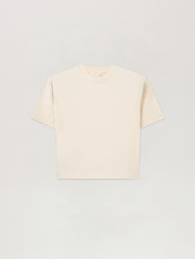 PALM ANGELS Overlogo Over T-Shirt OFF WHITE PGAA001S26JER001