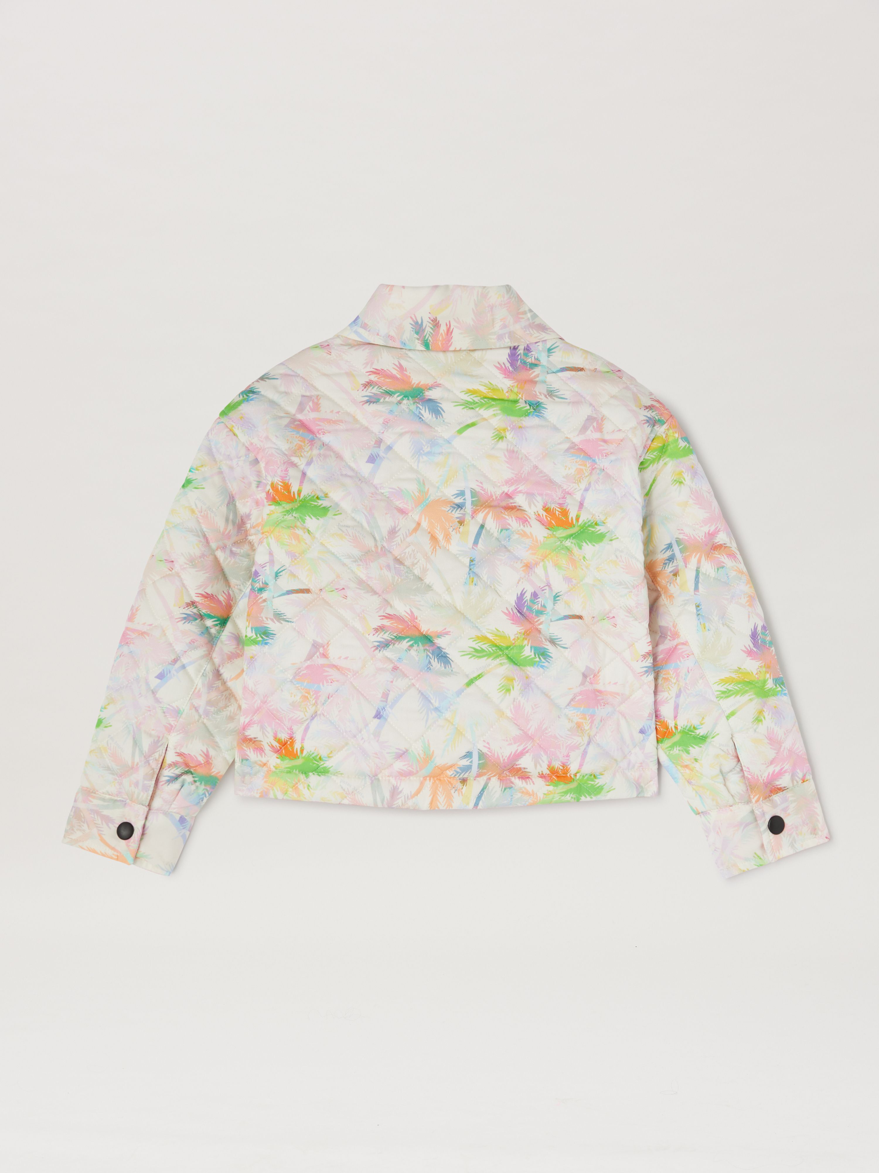 PALM ANGELS  Padded Palm Print Jacket BUTTER ROSE PINK PGES003S25FAB001