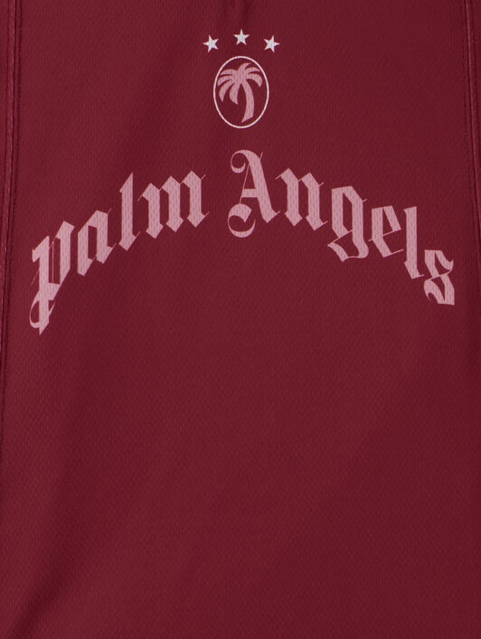 Team Palm Soccer Crop Tee S/S PALM ANGELS Team Palm Soccer Crop Tee S/S BRICK RED - PGAA015F25JER001