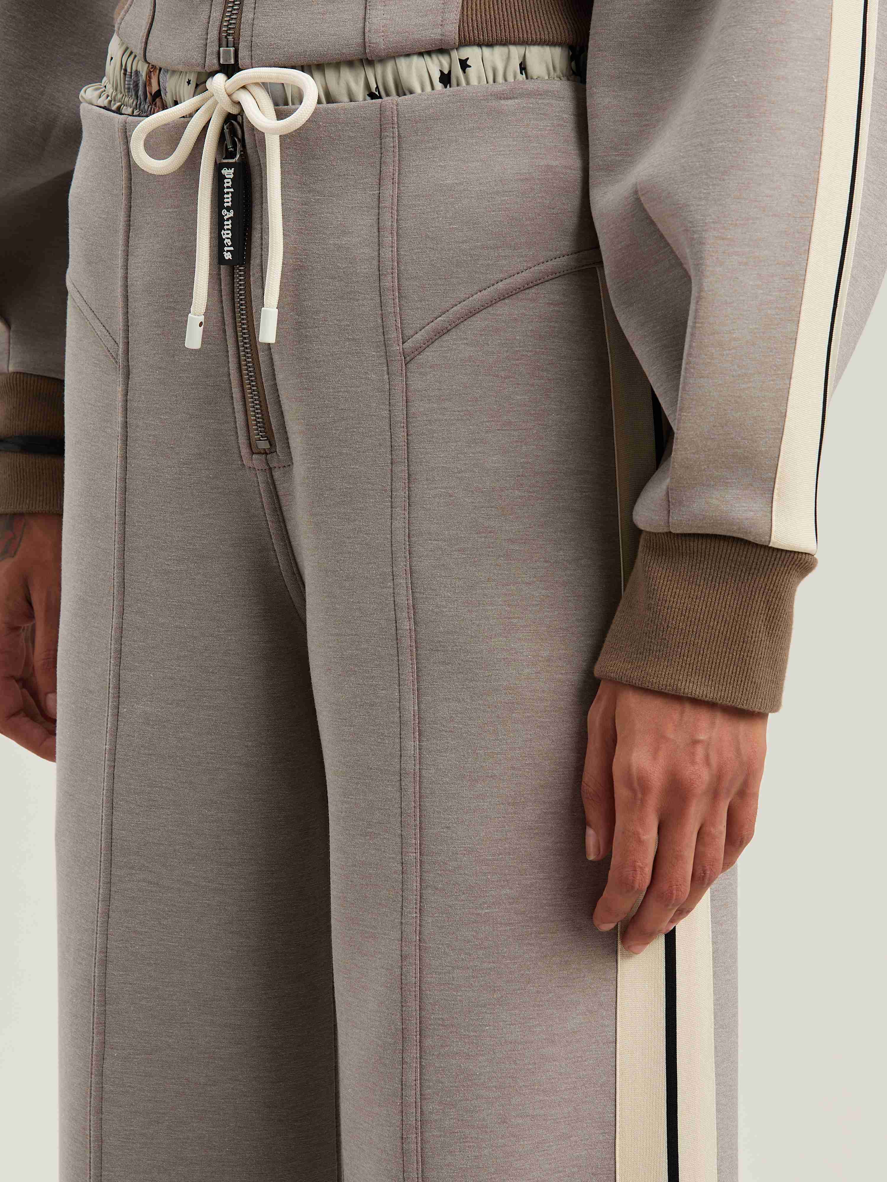 PALM ANGELS  Neoprene Track Pants TAUPE - OFF WHITE PWCA153S25FAB001