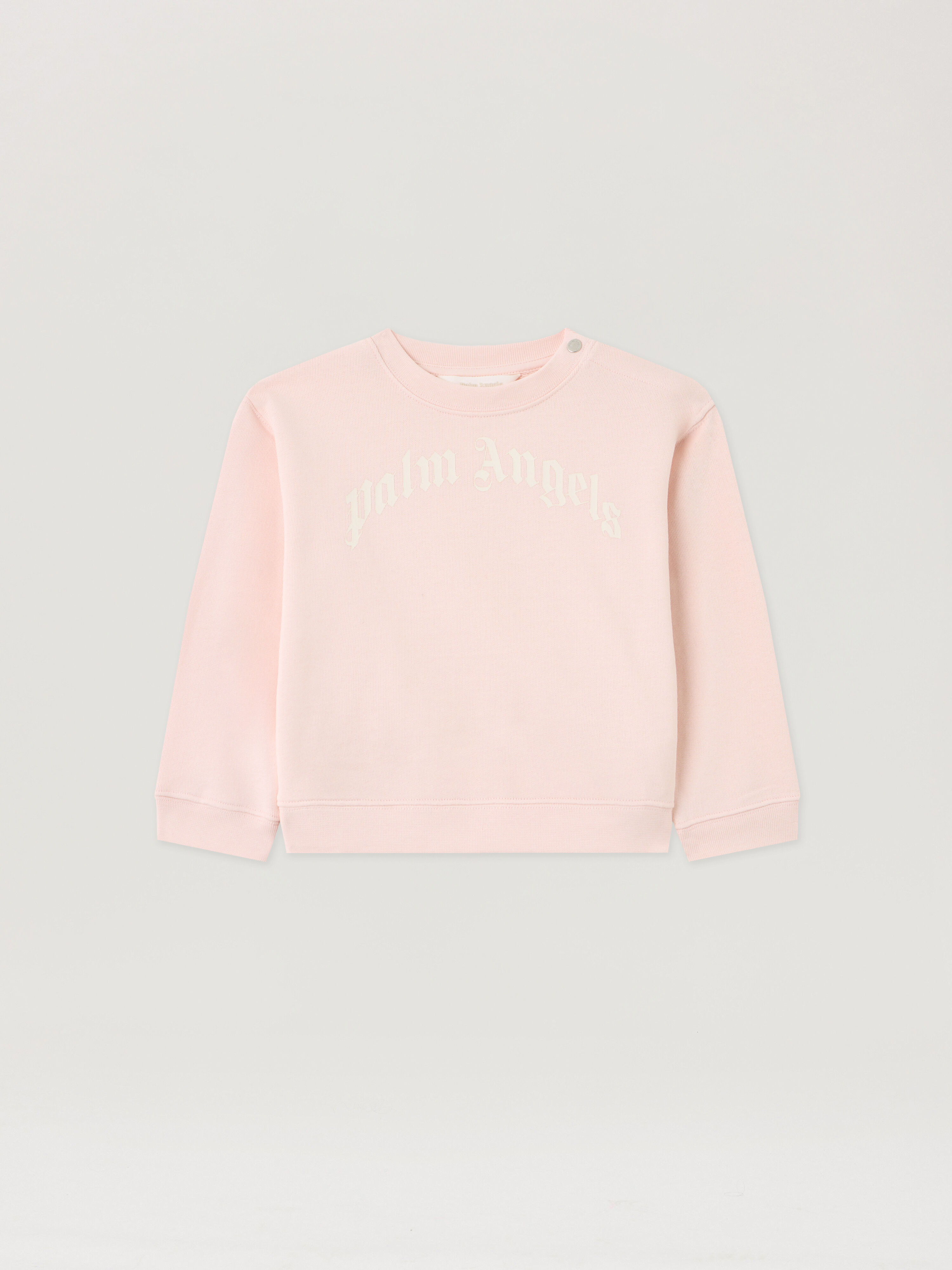 PALM ANGELS Curved Logo Crewneck ROSA/PINK PGXC001S26FLE002
