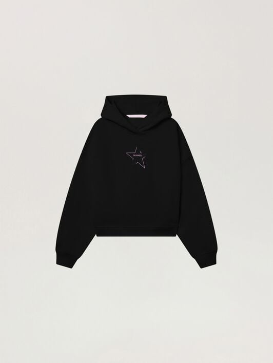 Icon Palm Loose Hoodie PALM ANGELS Icon Palm Loose Hoodie BLACK - PINK PAWBB05W26FL02