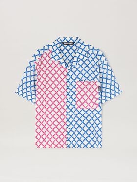 PALM ANGELS  Net logo shirt IVORY - MULTICOLOR PMGG00AS25FAB001