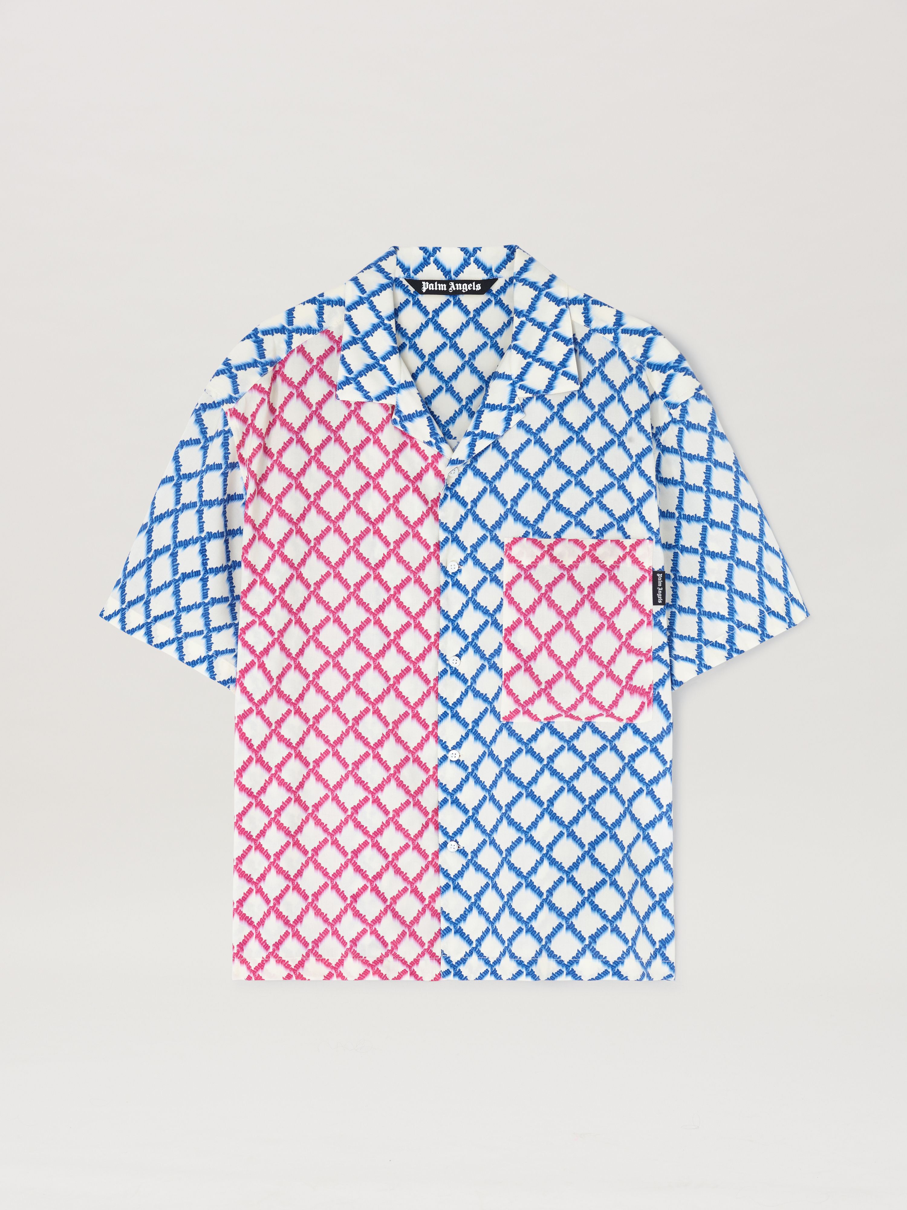 PALM ANGELS  Net logo shirt IVORY - MULTICOLOR PMGG00AS25FAB001