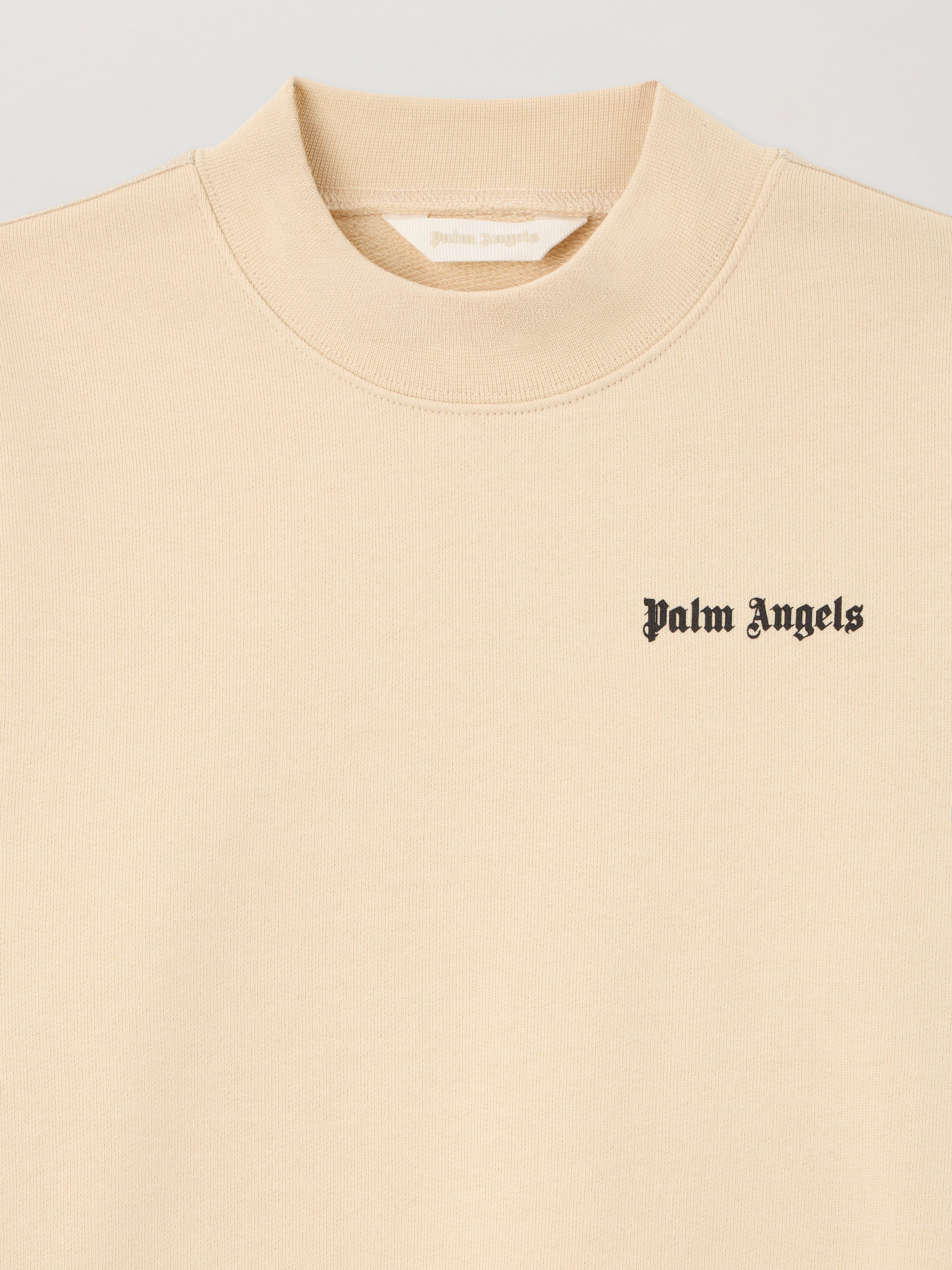 PALM ANGELS Minitrack Crewneck SABBIA/SAND PBBA012S26FLE005