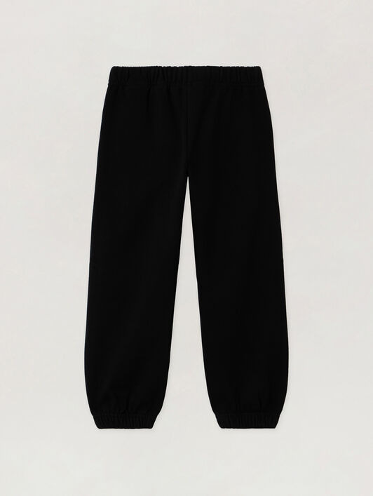 PALM ANGELS Blurred Logo Reg.Sweatpant BLACK - ROSE PINK PGCH008F25FLE001