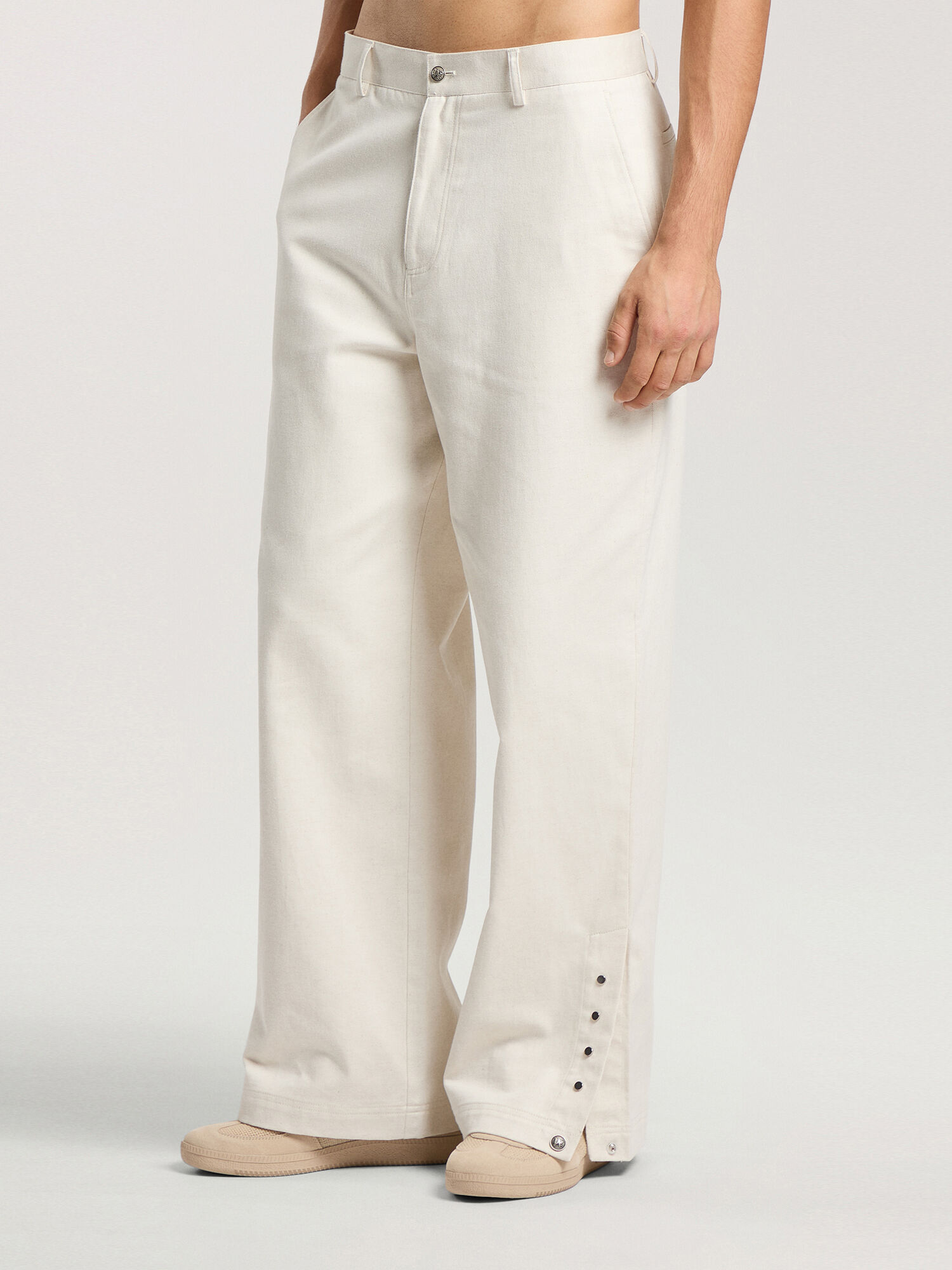 Palm Tree Loose Trousers PALM ANGELS Palm Tree Loose Trousers OFF WHITE - SILVER PAMCA03F26FB01