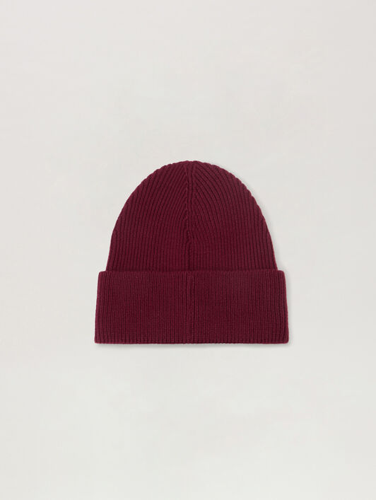 PALM ANGELS Curved Logo Beanie FUCHSIA - PINK PMLC030F25KNI002