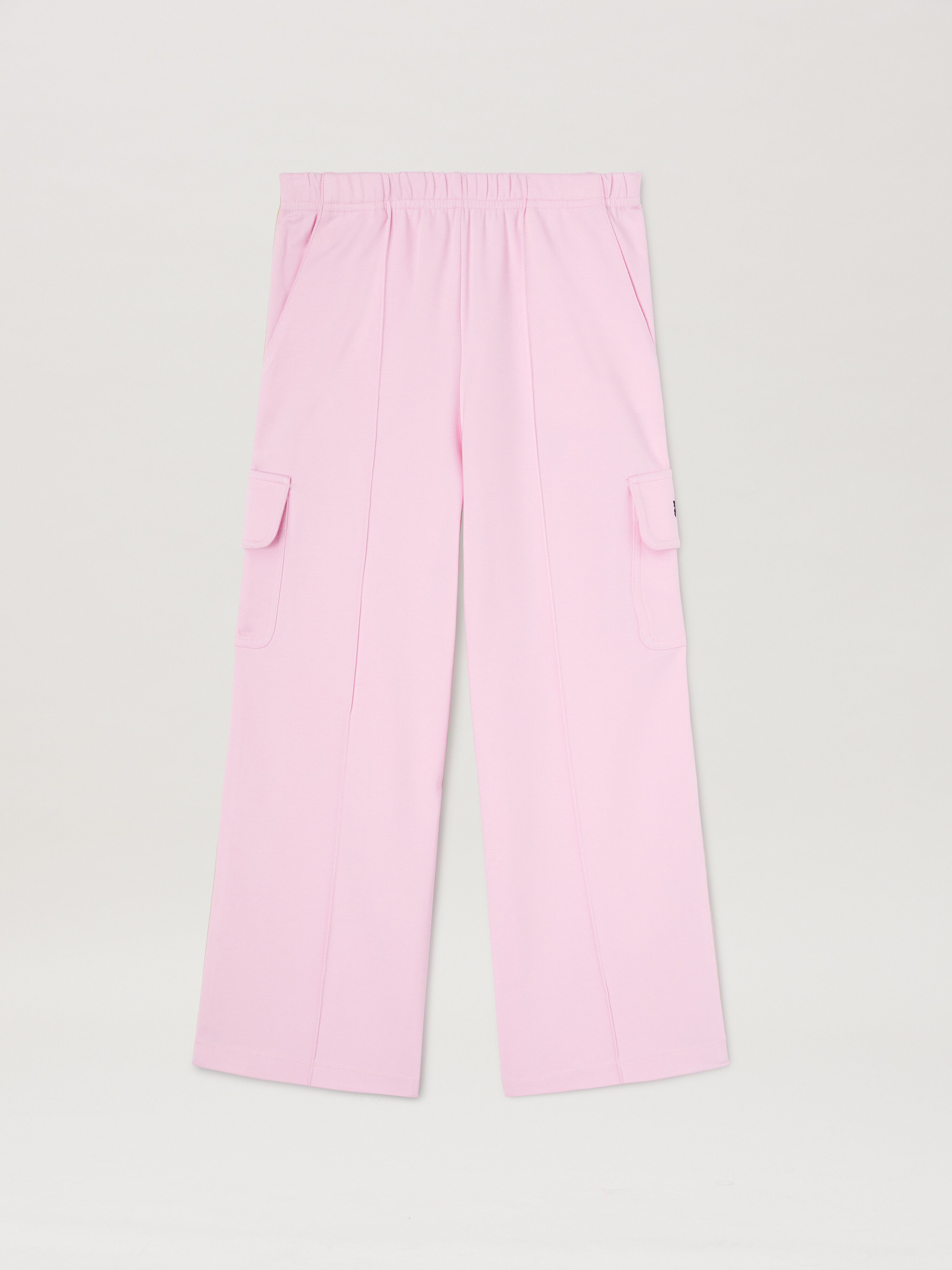 PALM ANGELS  Track cargo wide pants ROSE PINK BLACK PGCJ011S25FLE001