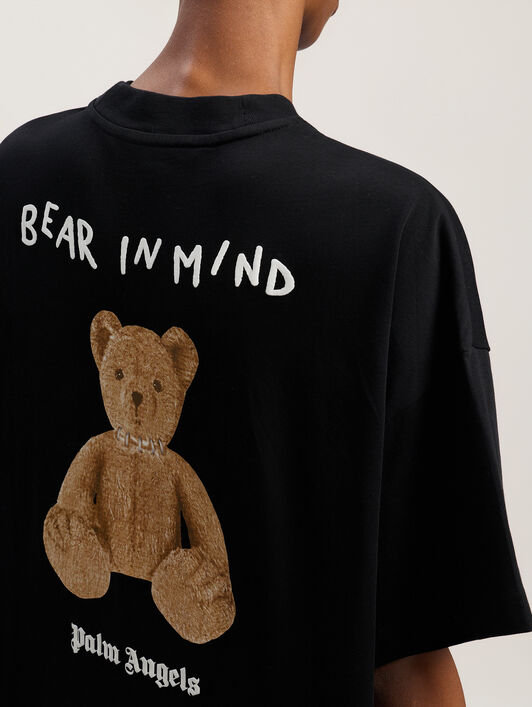 PALM ANGELS Bear In Mind Loose Tee BLACK - BROWN PWAA07BF25JER006