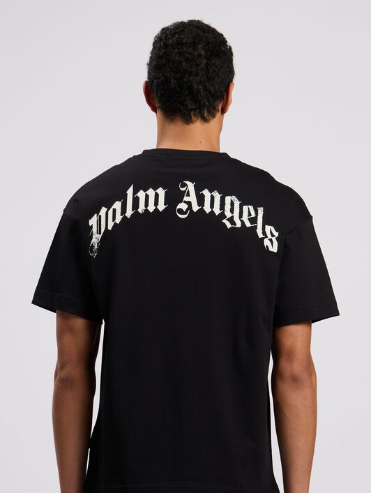PALM ANGELS Spray Broken Bear T-Shirt Black/White PMAA109T26JER002