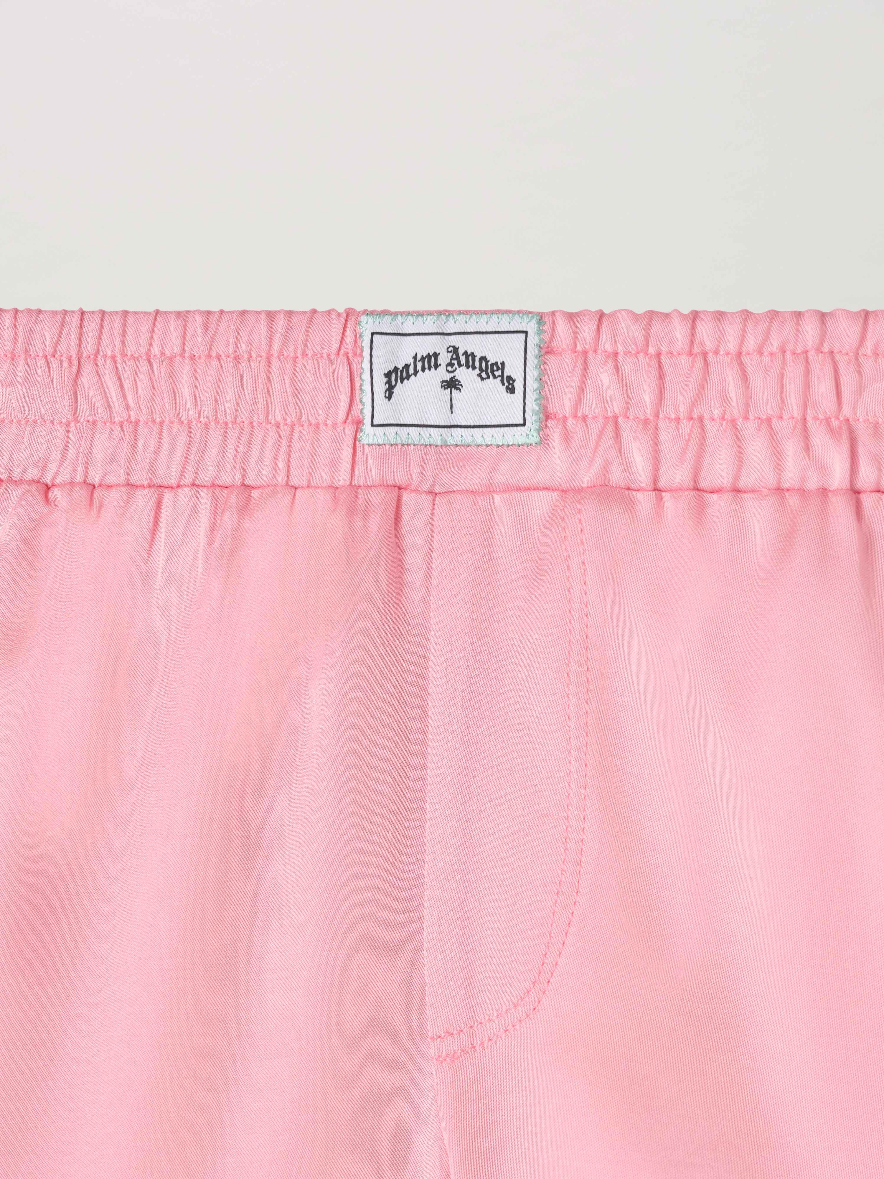 PALM ANGELS  Satin Track Shorts ROSE PINK SAND PGCB007S25FAB001