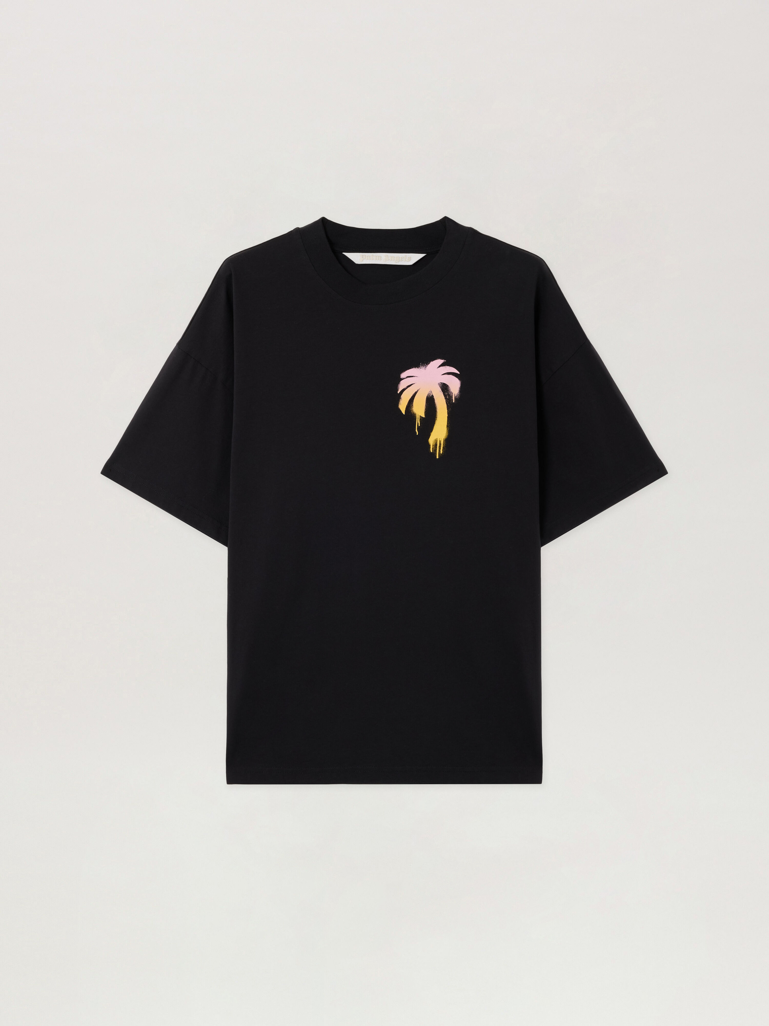 PALM ANGELS I Love PA Loose T-Shirt BLACK WHITE PWAA07BS26JER004