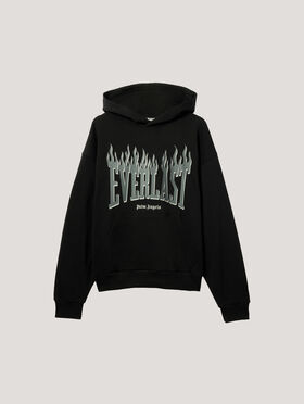 PALM ANGELS Pa X Everlast Regular Hoodie BLACK GREY PMBB17DT26FLE005