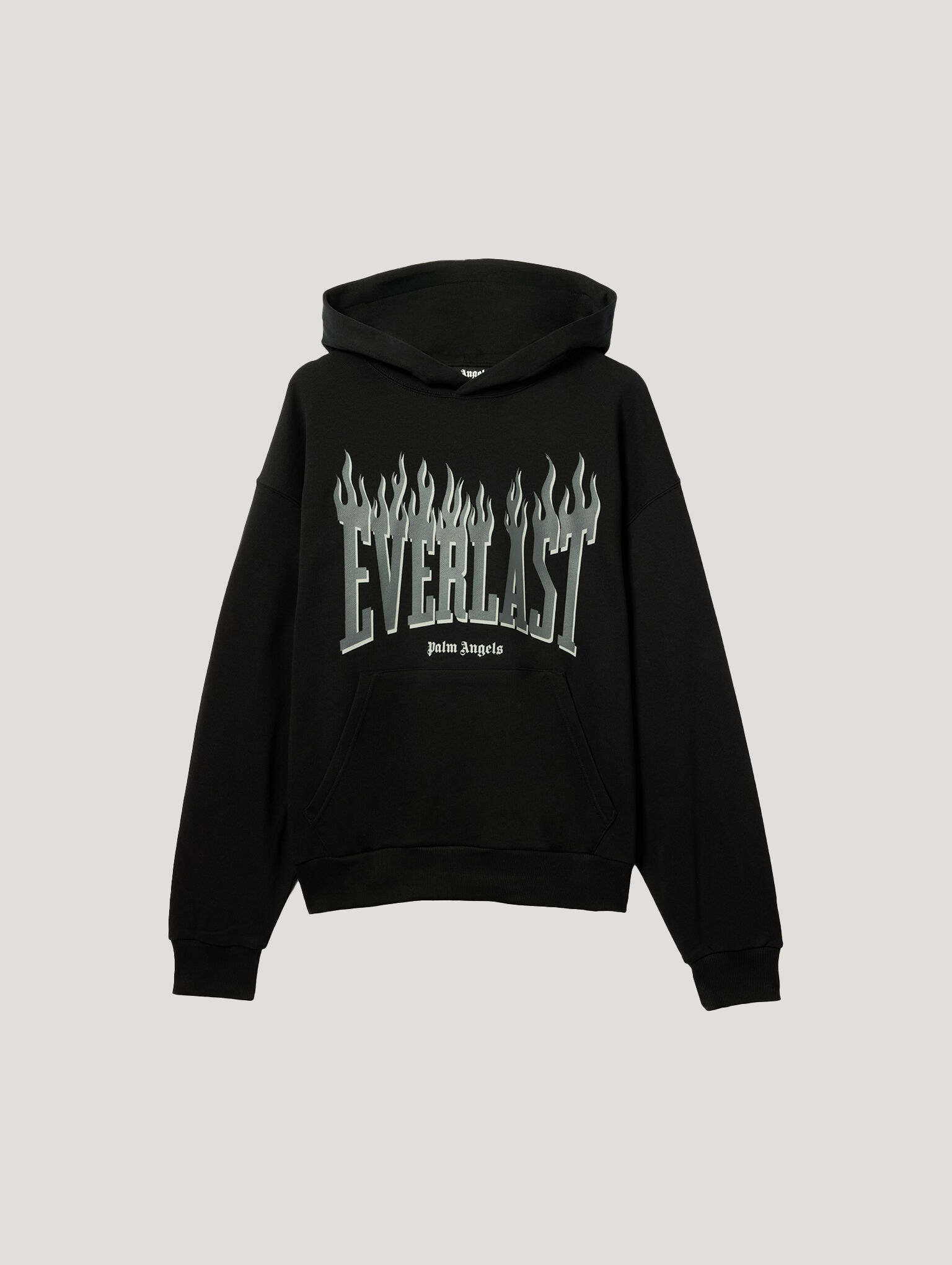 Pa X Everlast Regular Hoodie PALM ANGELS Pa X Everlast Regular Hoodie BLACK GREY PMBB17DT26FLE005