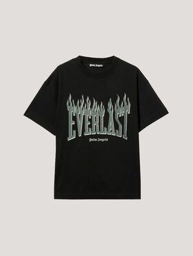 PALM ANGELS Pa X Everlast T-Shirt BLACK GREY PMAA10DT26JER001