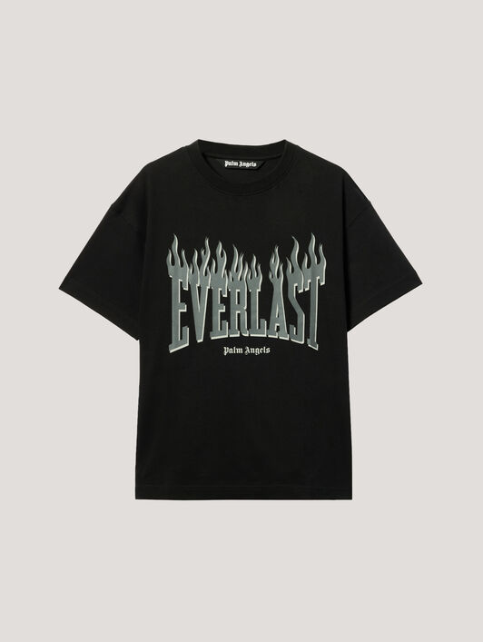 PALM ANGELS Pa X Everlast T-Shirt BLACK GREY PMAA10DT26JER001