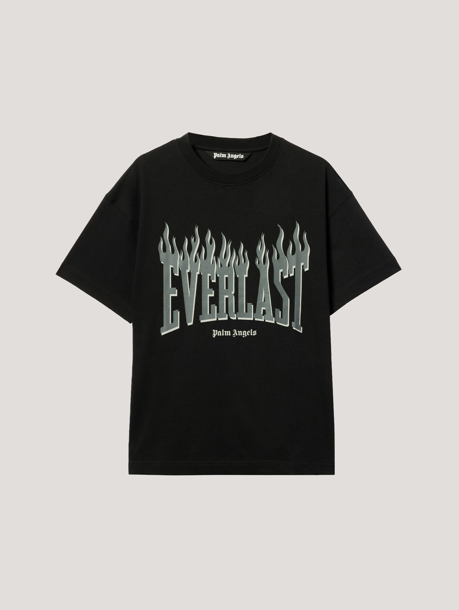PALM ANGELS Pa X Everlast T-Shirt BLACK GREY PMAA10DT26JER001