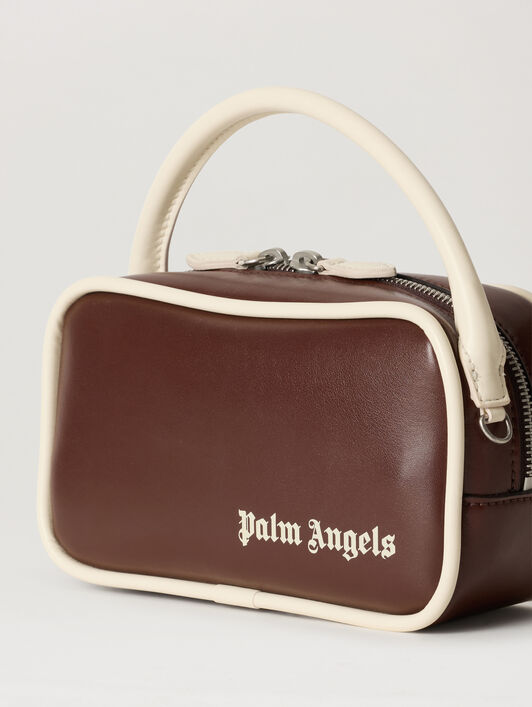 PALM ANGELS Borsa A Tracolla Con Logo Classico BROWN - BEIGE PAWNQ01F26FB01