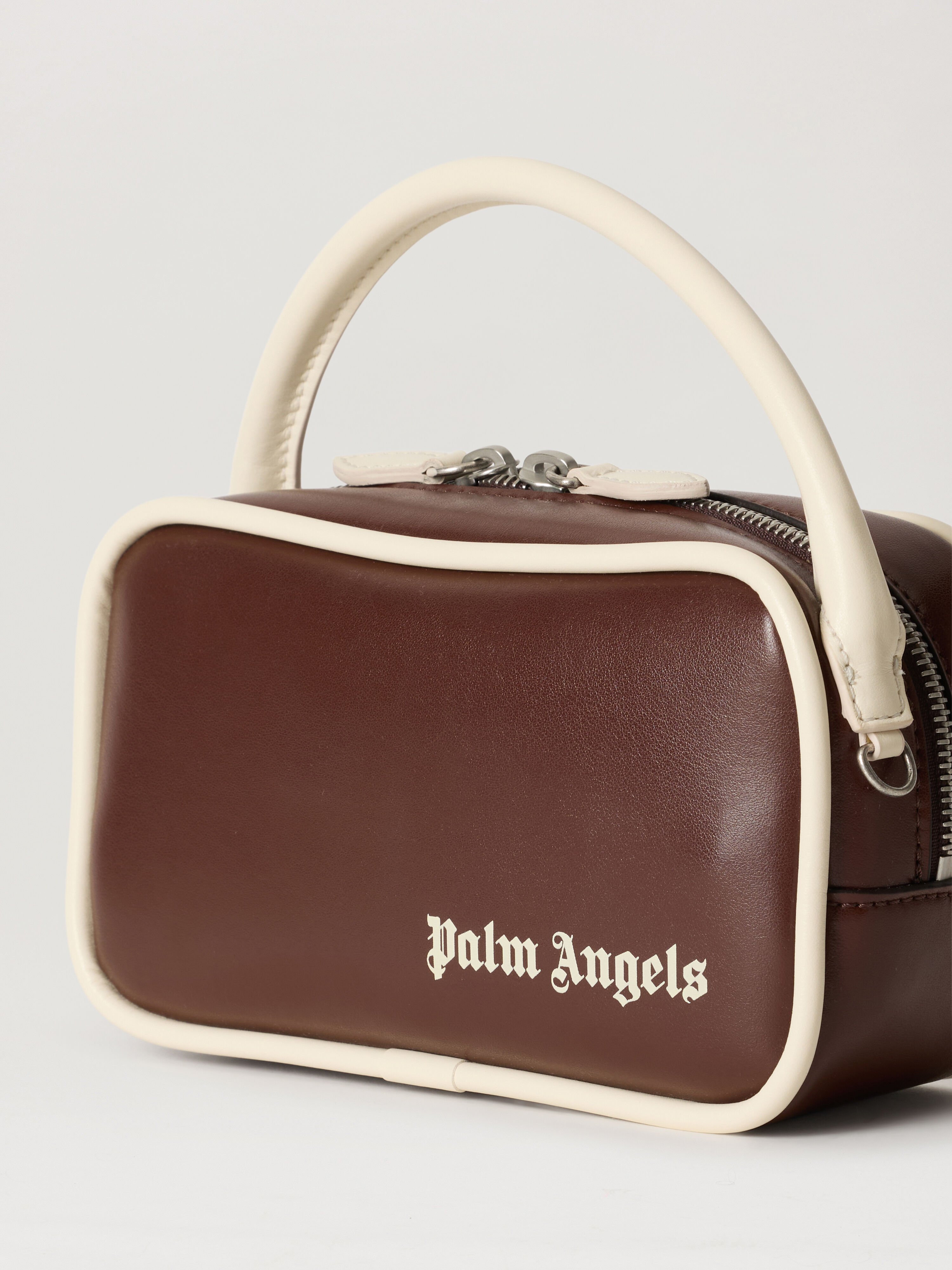 PALM ANGELS Borsa A Tracolla Con Logo Classico BROWN - BEIGE PAWNQ01F26FB01
