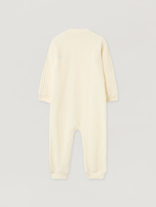 PALM ANGELS Pa Corduroy Track Jumpsuit OFF WHITE - SOFT PINK PG5X003F25FLE001
