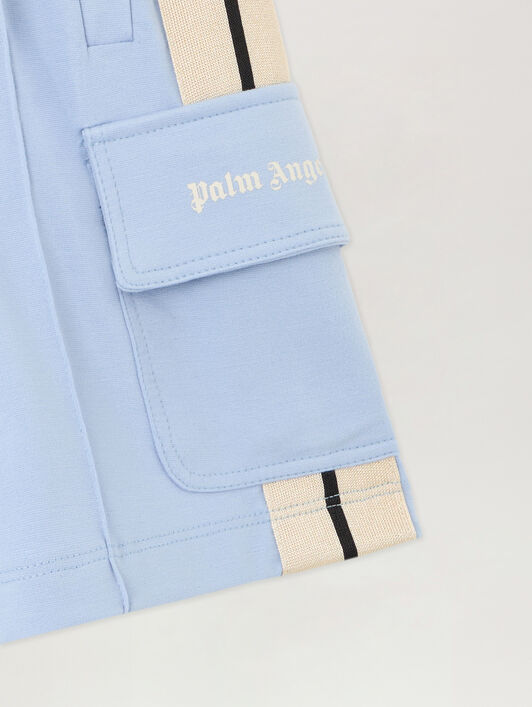 Track Cargo Shorts PALM ANGELS Track Cargo Shorts BLU BIMBO/ BABY BLUE PBCL004S26FLE001