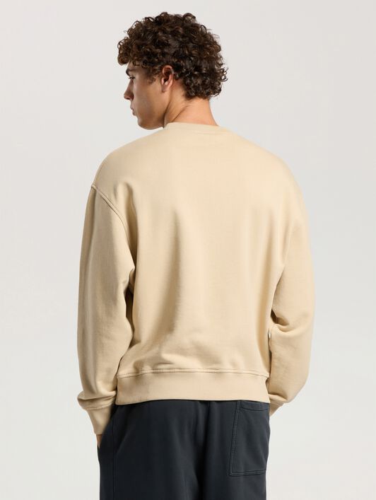 Neck Logo Regular Crew PALM ANGELS Neck Logo Regular Crew KAKI - LIGHT YELLOW PAMBA03F26FL01