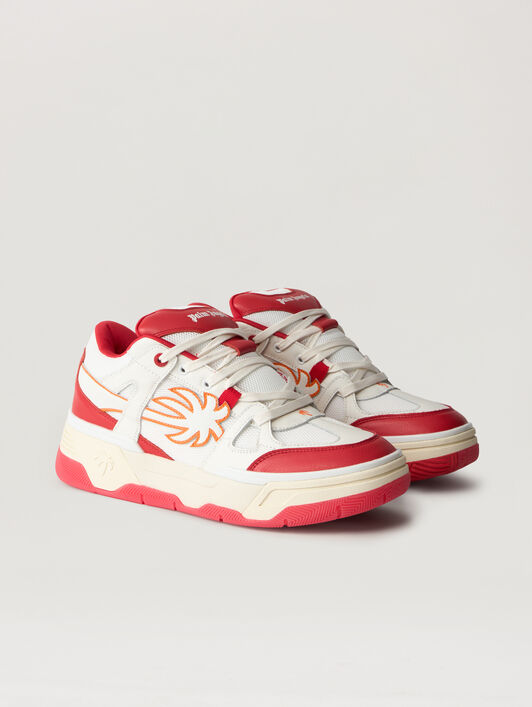 PALM ANGELS Palm Skate Sneakers WHITE RED PMIA10YS26LEA001
