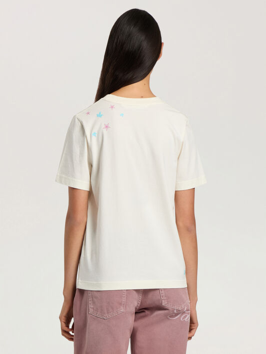 PALM ANGELS Feel High Regular T-Shirt OFF WHITE - MULTICOLOR PAWAA06F26JR01