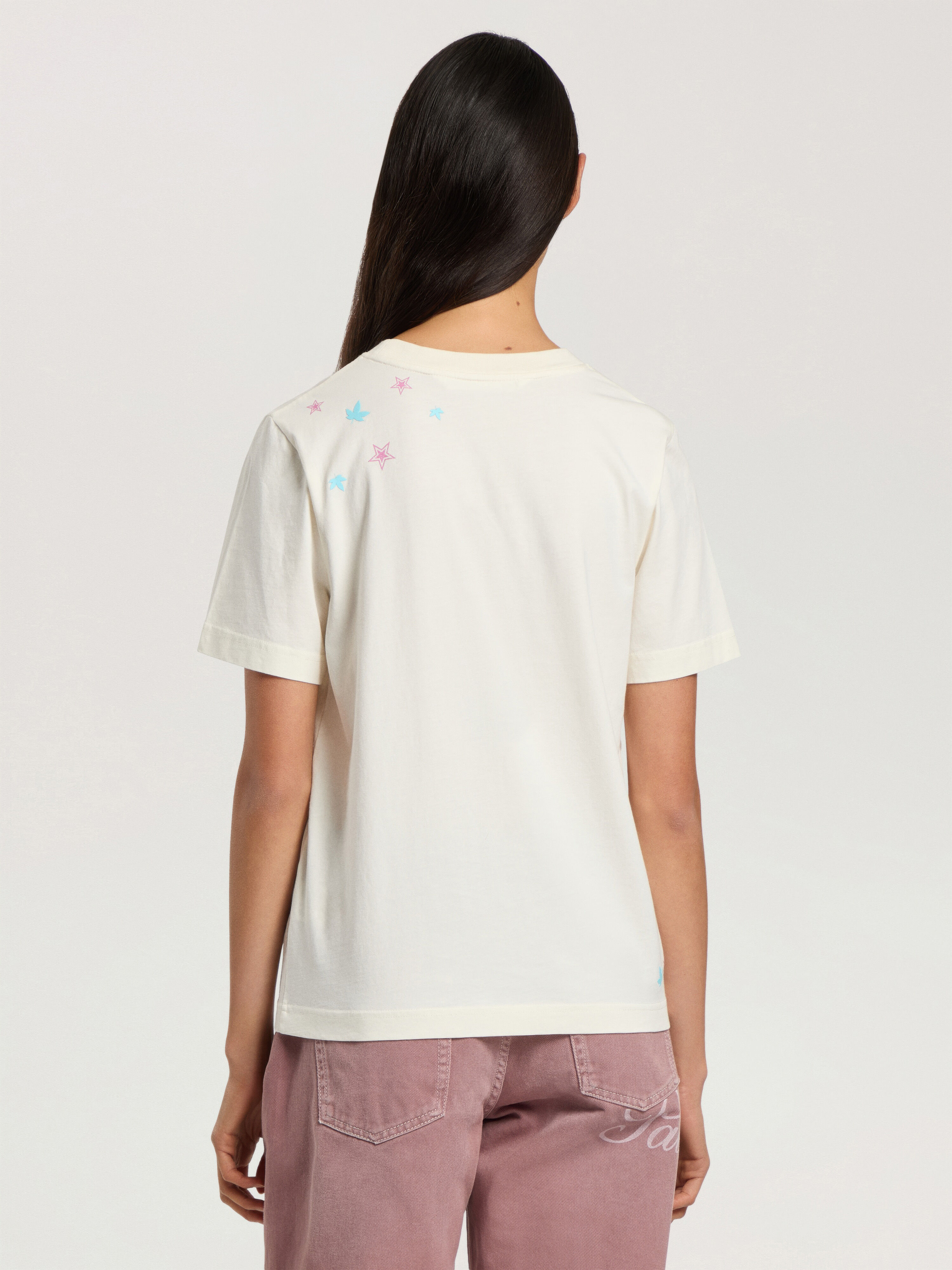 PALM ANGELS Feel High Regular T-Shirt OFF WHITE - MULTICOLOR PAWAA06F26JR01