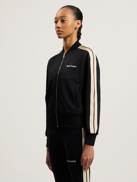 PALM ANGELS Classic Logo Track Bomber Jkt BLACK OFF WHITE PWBD050C99FAB001
