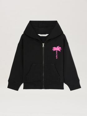 PALM ANGELS  The Palm zippered hoodie BUTTER CHERRY PGAA001C99JER002