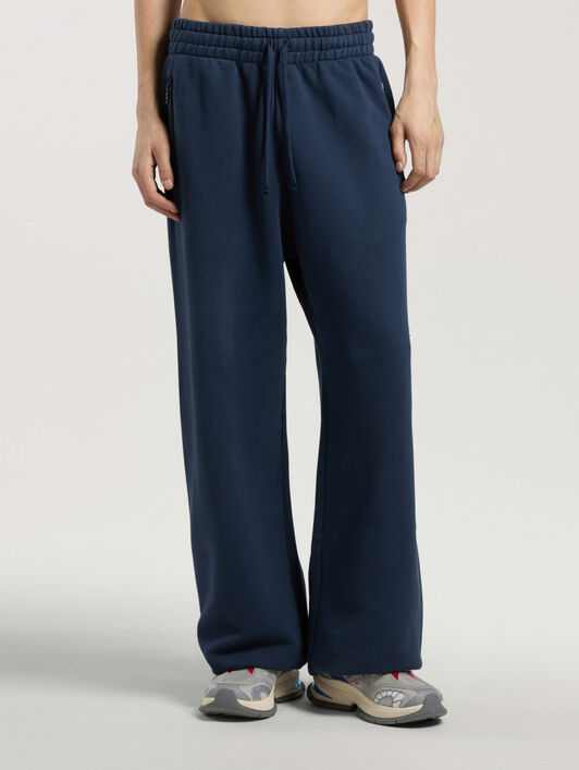 Palm Deco Sweatpants PALM ANGELS Palm Deco Sweatpants NAVY BLUE - OFF WHITE PAMCH04W26FL01