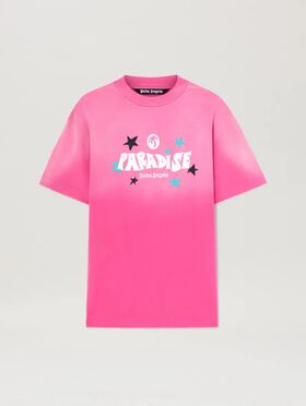 PALM ANGELS  Paradise T-shirt BLACK - OFF WHITE PMJA043S25LEA001