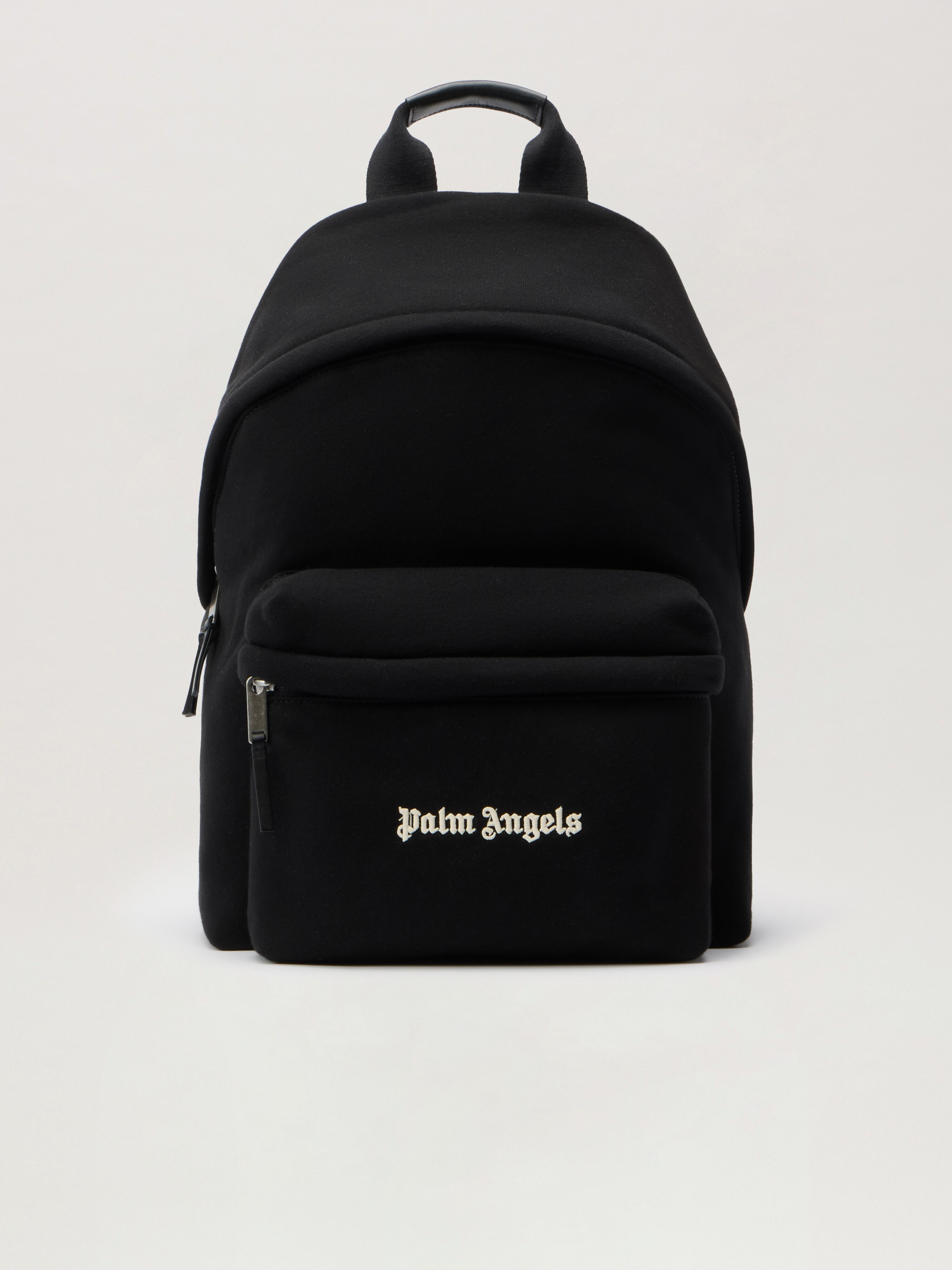 PALM ANGELS Classic Logo Backpack BLACK - OFF WHITE PMNB024F25FLE001
