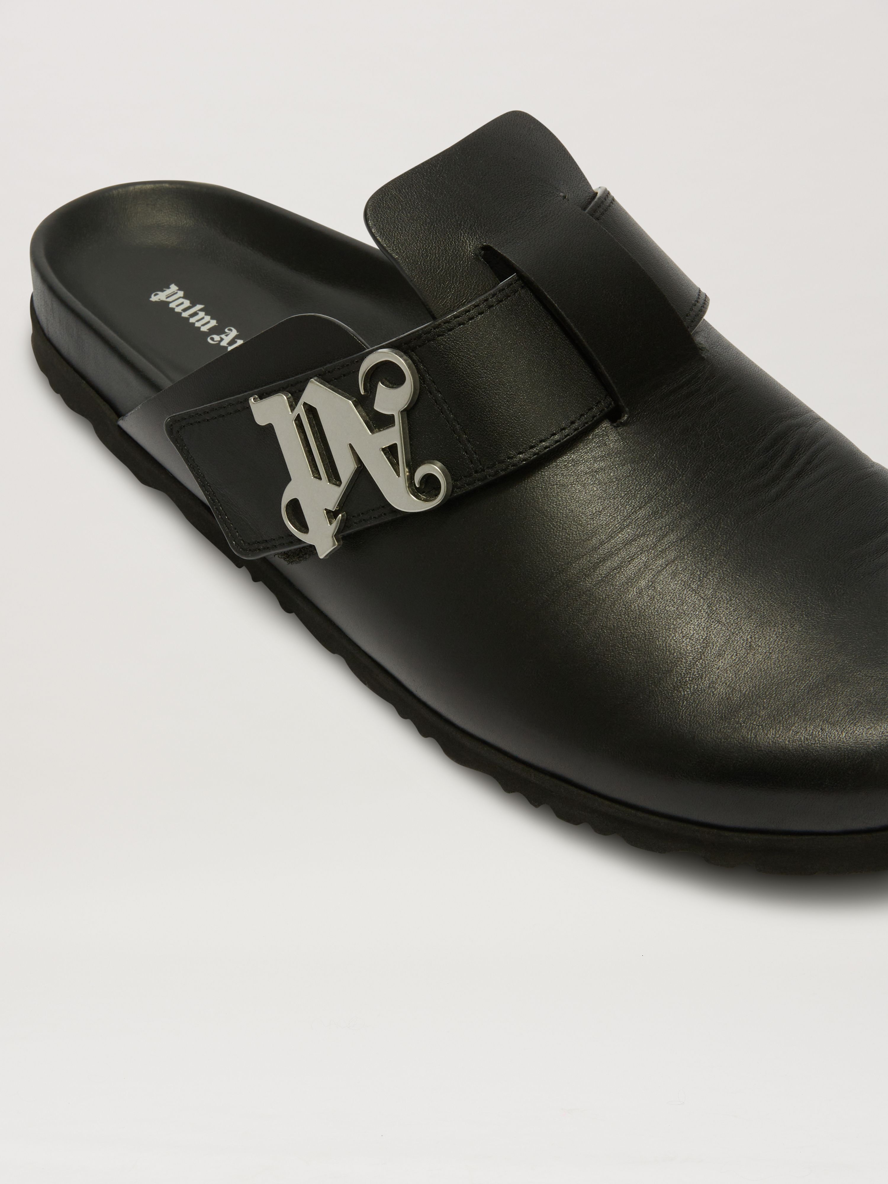 PALM ANGELS  Monogram Mule BLACK PMIJ00AS25LEA001