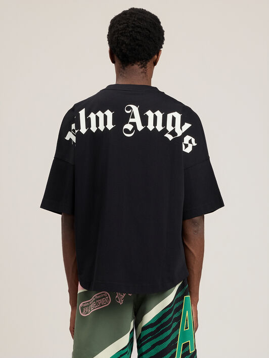 PALM ANGELS Classic Logo Over T-Shirt BLACK OFF WHITE PMAA10BS26JER001